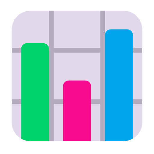 Microsoft design of the bar chart emoji verson:Windows-11-23H2