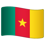Whatsapp design of the flag: Cameroon emoji verson:2.23.2.72