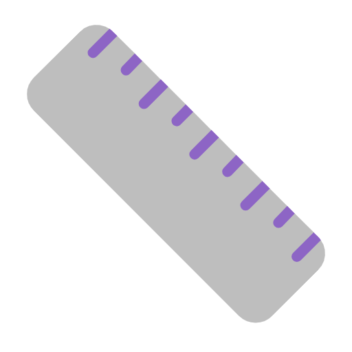 Microsoft design of the straight ruler emoji verson:Windows-11-23H2