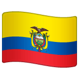 Whatsapp design of the flag: Ecuador emoji verson:2.23.2.72