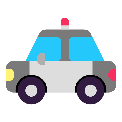 Microsoft design of the police car emoji verson:Windows-11-22H2