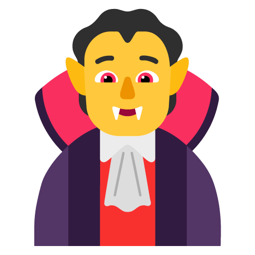 Microsoft design of the vampire emoji verson:Windows-11-22H2