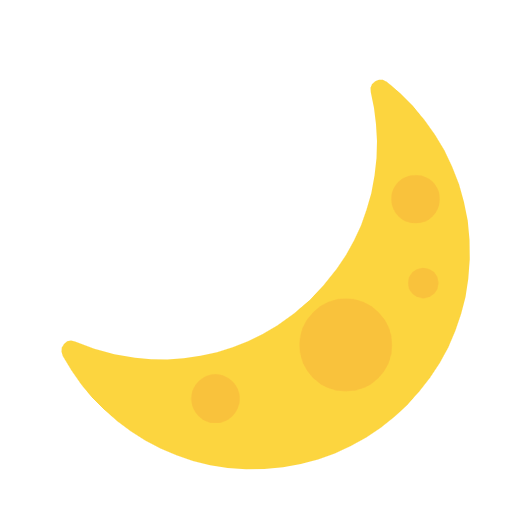 Microsoft design of the crescent moon emoji verson:Windows-11-23H2
