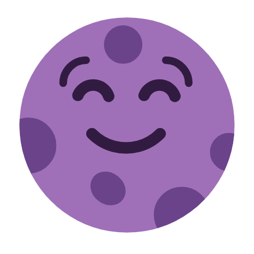 Microsoft design of the new moon face emoji verson:Windows-11-23H2