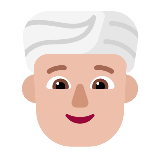 Microsoft design of the person wearing turban: medium-light skin tone emoji verson:Windows-11-23H2