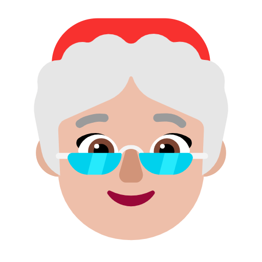 Microsoft design of the Mrs. Claus: medium-light skin tone emoji verson:Windows-11-23H2