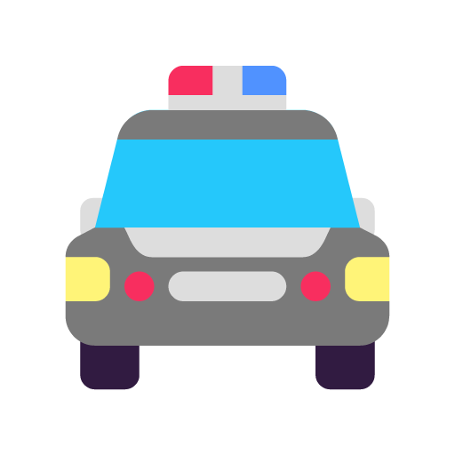Microsoft design of the oncoming police car emoji verson:Windows-11-22H2