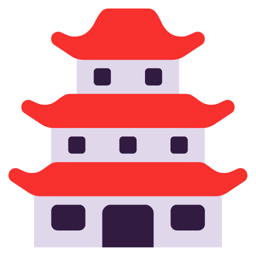 Microsoft design of the Japanese castle emoji verson:Windows-11-22H2