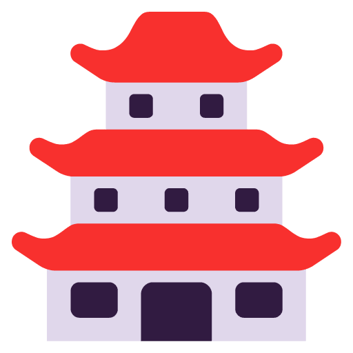 Microsoft design of the Japanese castle emoji verson:Windows-11-22H2