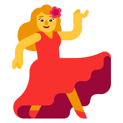 Microsoft design of the woman dancing emoji verson:Windows-11-22H2