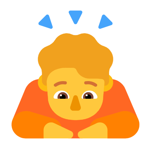 Microsoft design of the person bowing emoji verson:Windows-11-23H2