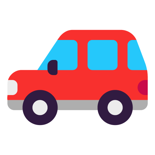 Microsoft design of the automobile emoji verson:Windows-11-22H2