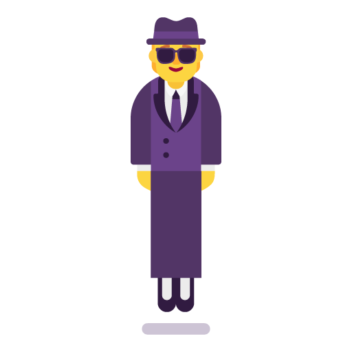 Microsoft design of the person in suit levitating emoji verson:Windows-11-22H2