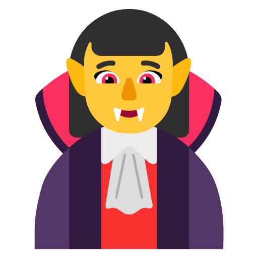 Microsoft design of the woman vampire emoji verson:Windows-11-22H2