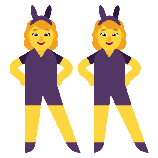 Microsoft design of the women with bunny ears emoji verson:Windows-11-22H2