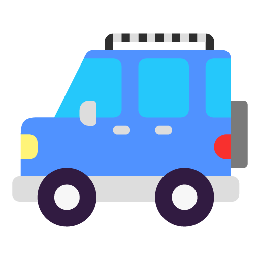 Microsoft design of the sport utility vehicle emoji verson:Windows-11-22H2