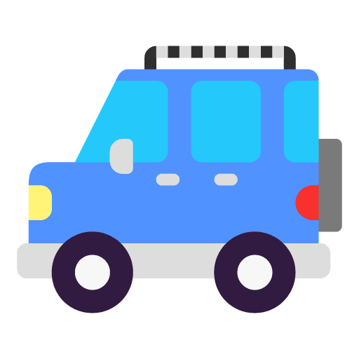 Microsoft design of the sport utility vehicle emoji verson:Windows-11-22H2