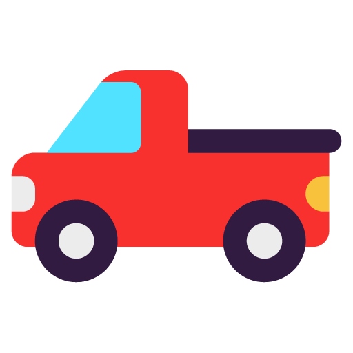 Microsoft design of the pickup truck emoji verson:Windows-11-22H2