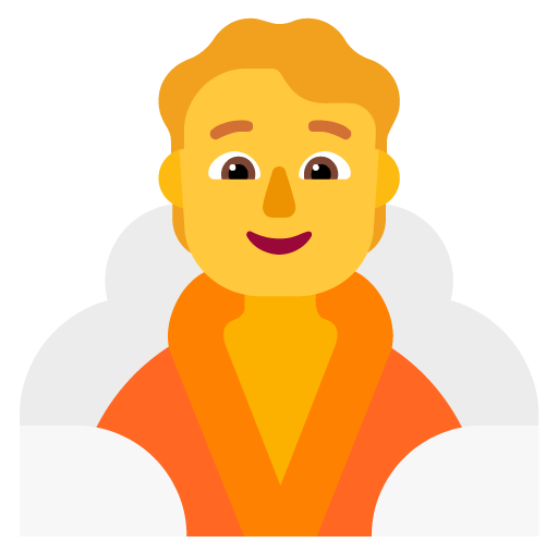 Microsoft design of the person in steamy room emoji verson:Windows-11-22H2