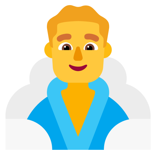 Microsoft design of the man in steamy room emoji verson:Windows-11-22H2