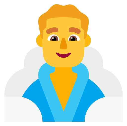 Microsoft design of the man in steamy room emoji verson:Windows-11-22H2