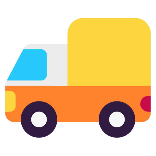 Microsoft design of the delivery truck emoji verson:Windows-11-22H2