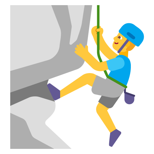 Microsoft design of the man climbing emoji verson:Windows-11-22H2