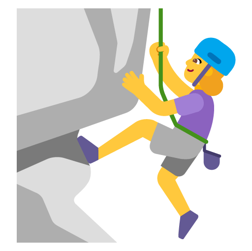 Microsoft Microsoft design of the woman climbing emoji verson:Windows-11-22H2