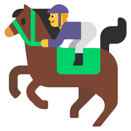 Microsoft design of the horse racing emoji verson:Windows-11-22H2
