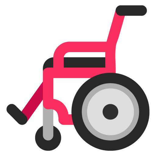 Microsoft design of the manual wheelchair emoji verson:Windows-11-22H2