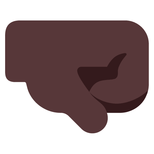 Microsoft design of the right-facing fist: dark skin tone emoji verson:Windows-11-22H2