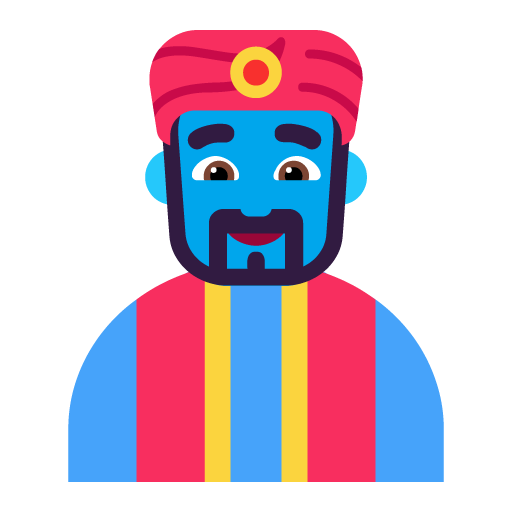 Microsoft design of the man genie emoji verson:Windows-11-22H2