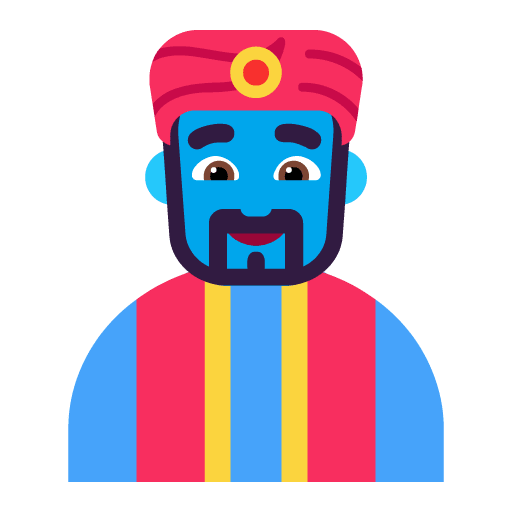 Microsoft design of the man genie emoji verson:Windows-11-22H2