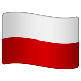 Whatsapp design of the flag: Poland emoji verson:2.23.2.72