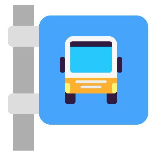 Microsoft design of the bus stop emoji verson:Windows-11-22H2