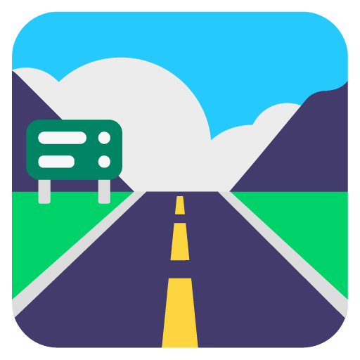 Microsoft design of the motorway emoji verson:Windows-11-22H2
