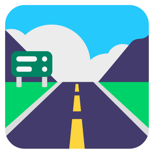 Microsoft design of the motorway emoji verson:Windows-11-22H2