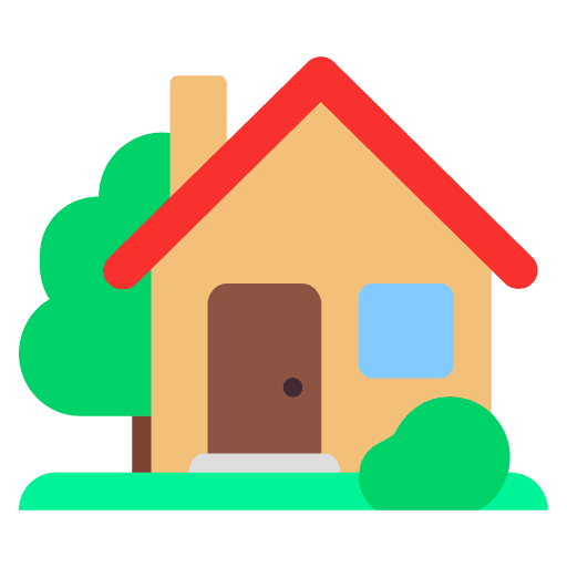 Microsoft design of the house with garden emoji verson:Windows-11-22H2