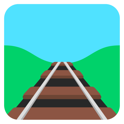 Microsoft design of the railway track emoji verson:Windows-11-22H2