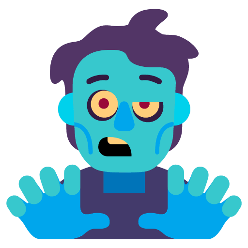 Microsoft design of the zombie emoji verson:Windows-11-22H2