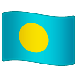 Whatsapp design of the flag: Palau emoji verson:2.23.2.72