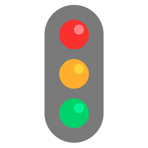 Microsoft design of the vertical traffic light emoji verson:Windows-11-22H2