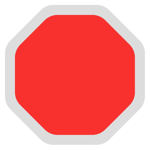 Microsoft design of the stop sign emoji verson:Windows-11-22H2
