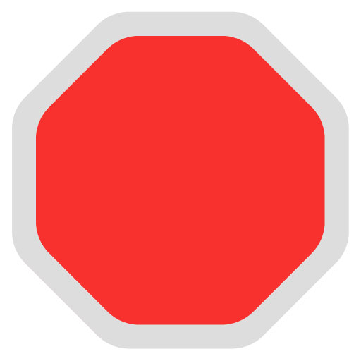 Microsoft design of the stop sign emoji verson:Windows-11-22H2