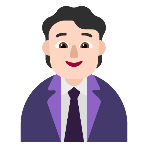 Microsoft design of the office worker: light skin tone emoji verson:Windows-11-22H2