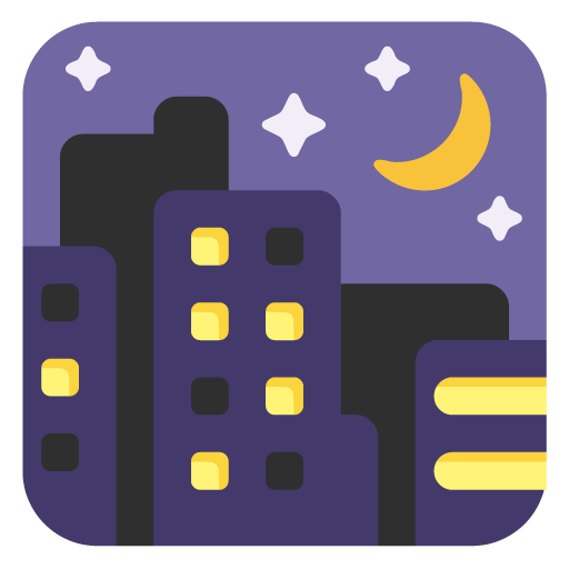 Microsoft design of the night with stars emoji verson:Windows-11-22H2