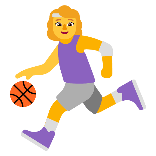 Microsoft design of the woman bouncing ball emoji verson:Windows-11-22H2