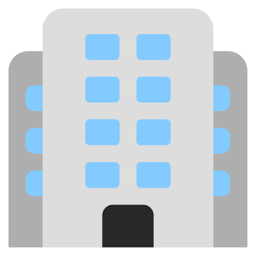 Microsoft design of the office building emoji verson:Windows-11-22H2