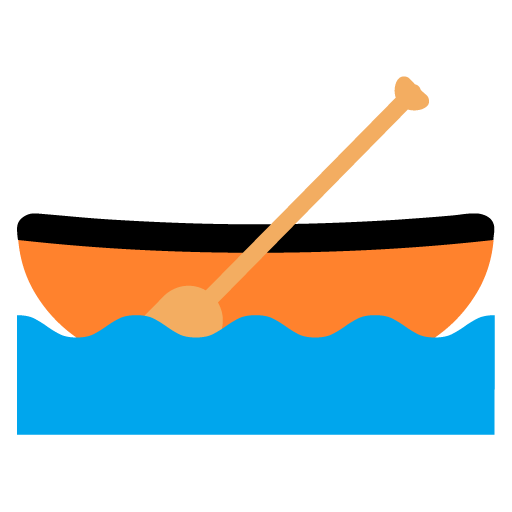 Microsoft design of the canoe emoji verson:Windows-11-22H2