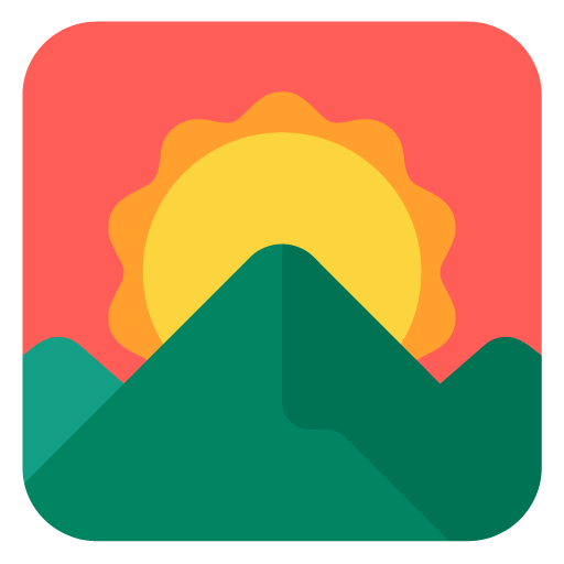 Microsoft design of the sunrise over mountains emoji verson:Windows-11-22H2